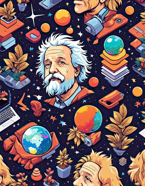 Photo einstein vector illustration