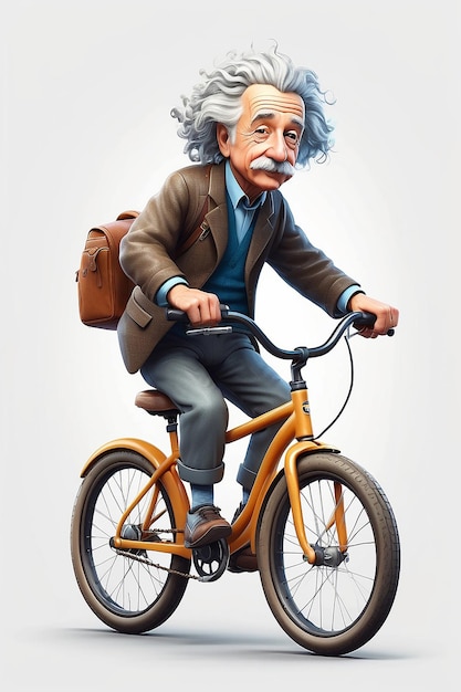 Эйнштейн на колесах Абстрактная 64K Векторная иллюстрация