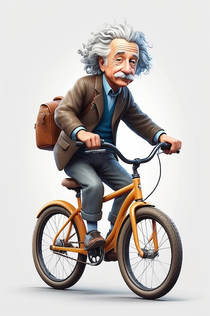 Einstein on Wheels Abstract 64K Vector Illustration