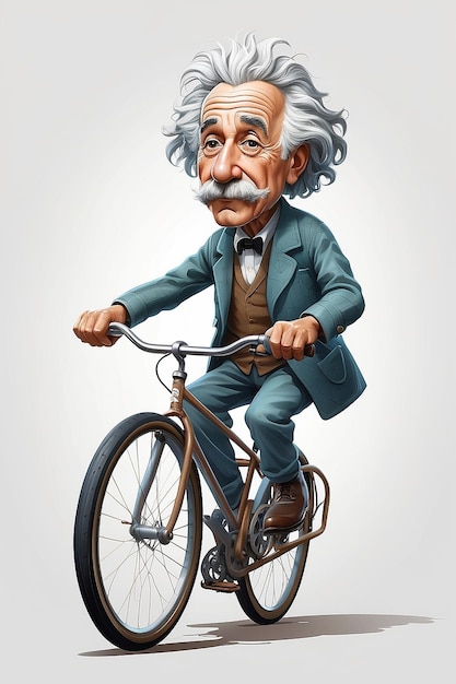 Einstein on Wheels Abstract 64K Vector Illustration