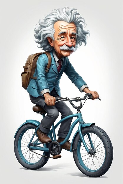 Einstein on Wheels Abstract 64K Vector Illustration
