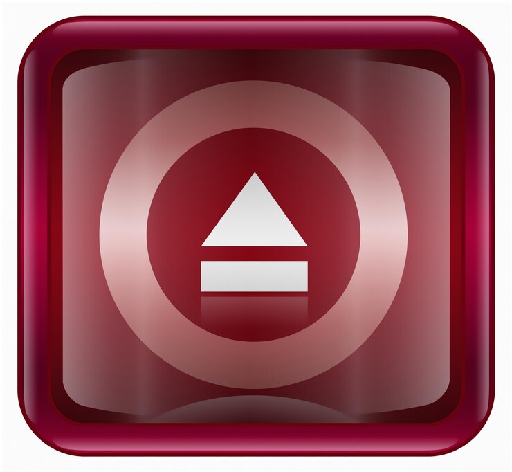 Photo eject icon dark red