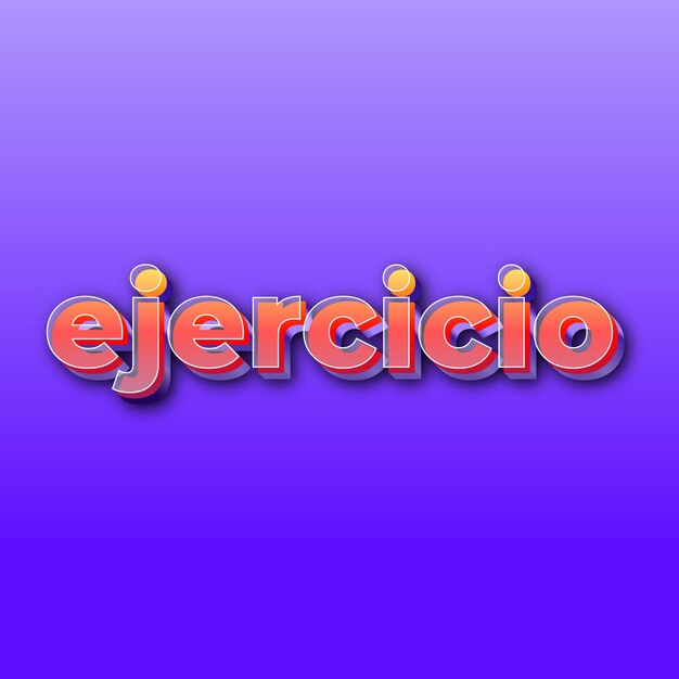 Ejerciciotext effect jpg gradient purple background card photo