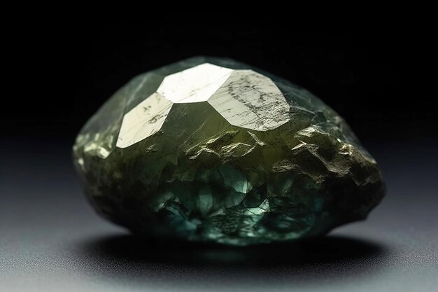 Ekanite is a rare precious natural stone on a black background AI generated Header banner mockup