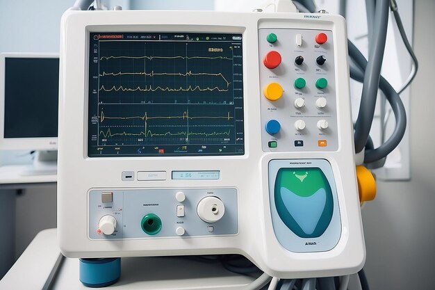 사진 내부 아오르트 풍선 프 기계에서 ecg 모니터 의료 장비 의료 기술