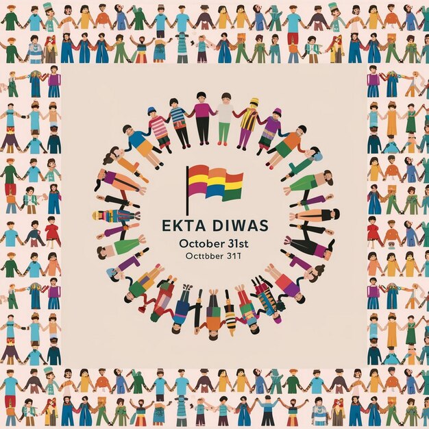 Photo ekta diwas illustration