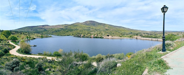 El charco del cura reservoir in El Tiemblo in the province of Avila Spain