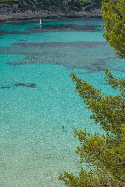 El Portet beach and coast in Moraira Alicante Costa Blanca Spain