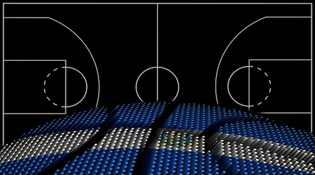 El Salvador Basketball court background Basketball Ball