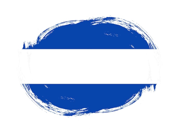 El salvador flag in rounded stroke brush background