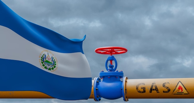 El Salvador gasklep op de hoofdgasleiding El Salvador Pipeline