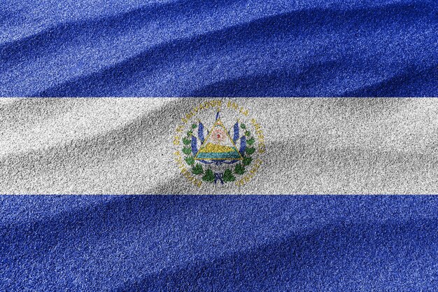 El Salvador sand flag national flag