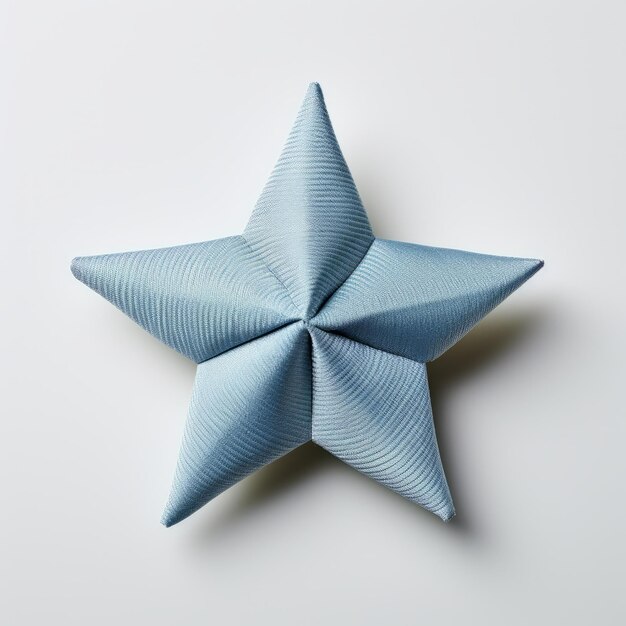 Elaborate Blue Origami Star On White Wall Inspired By Patricia Piccinini