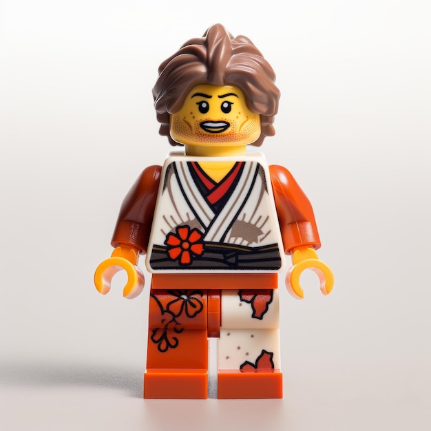 Elaborate Kimono Lego Ninjago Character With Highly Realistic Design