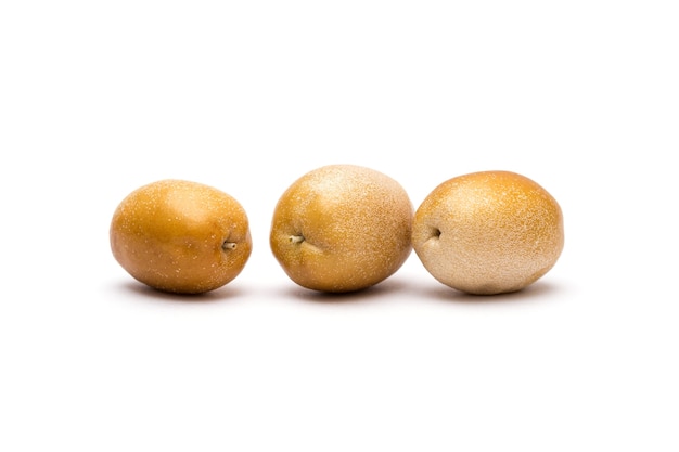 Elaeagnus angustifolia fruits on white background