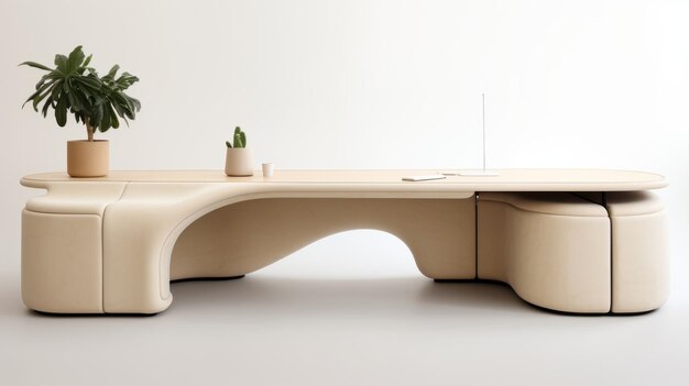 Photo elan modern desk thomas heatherwick style with soft and dreamy atmosphere