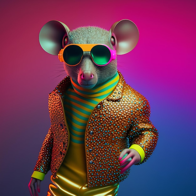 eland rat in ultrabright neon outfits dieren wild