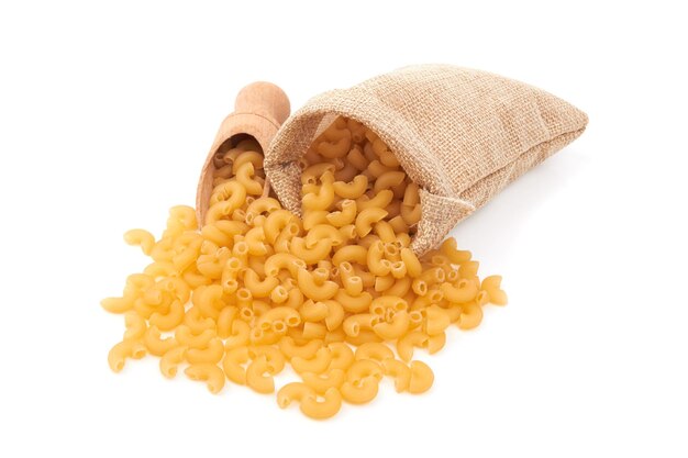 Elbow macaroni isolated