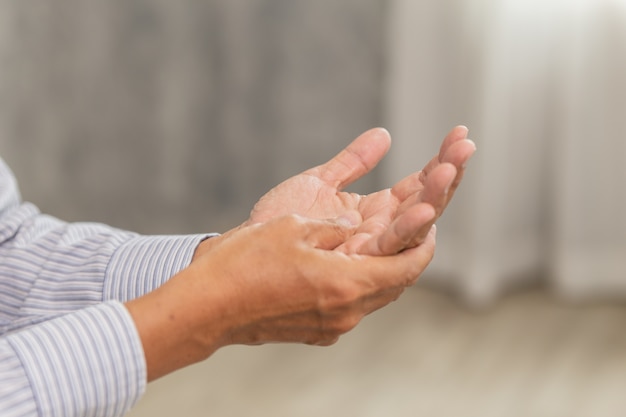 Elder Office Male Hand Palm massage at home