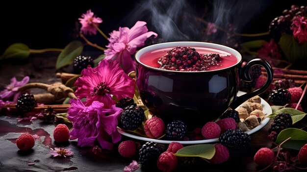 Elderberry and echinacea immune boosting tea