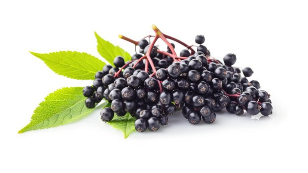 elderberry on isolated white background