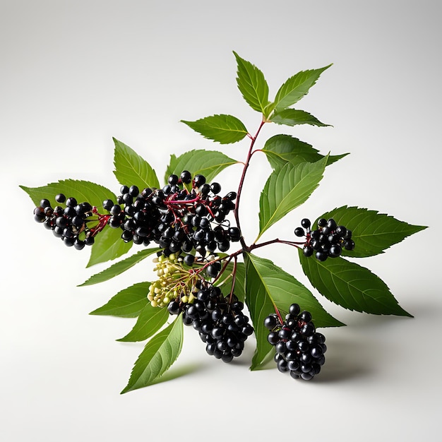 Elderberry on a white background