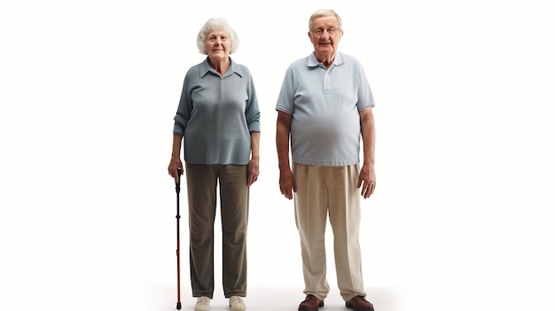 Elderly couple standing together