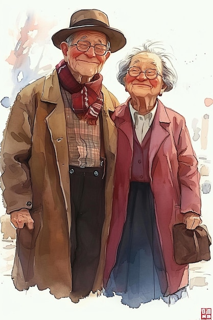 An elderly couple