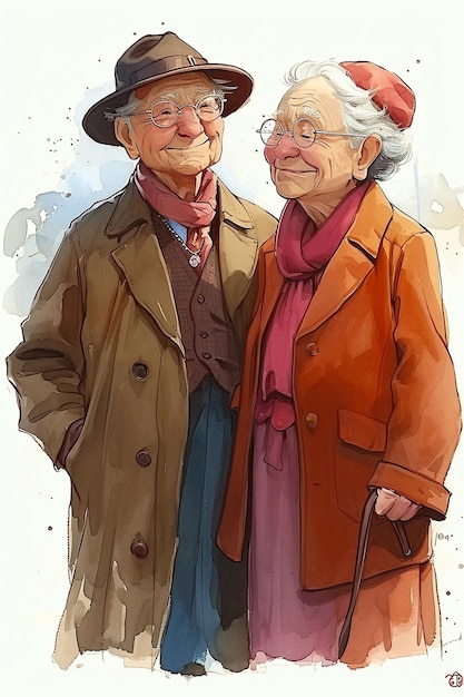 An elderly couple