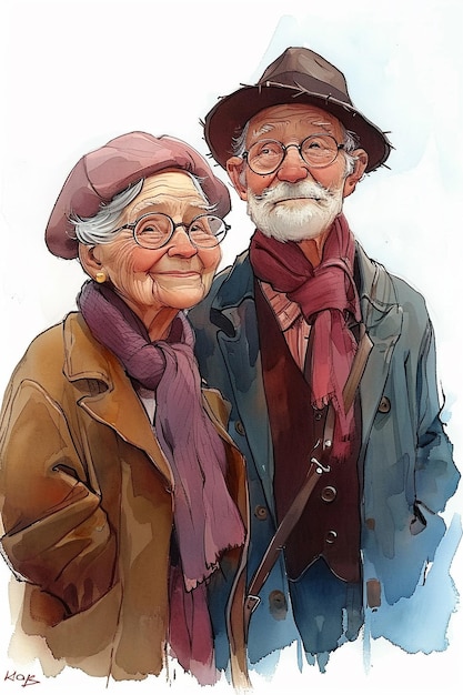 An elderly couple