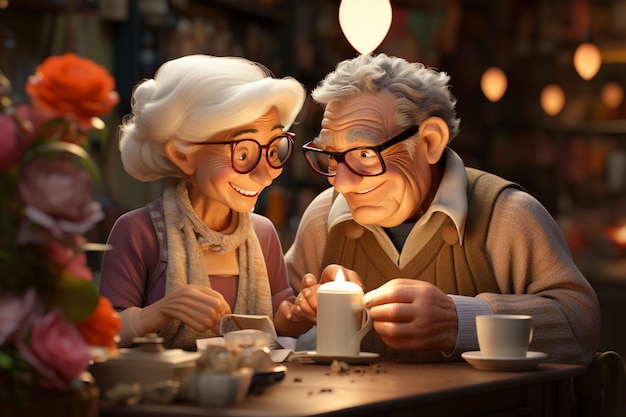 elderly couples spending time