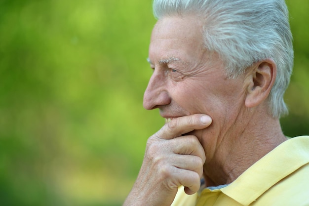 Elderly man in park