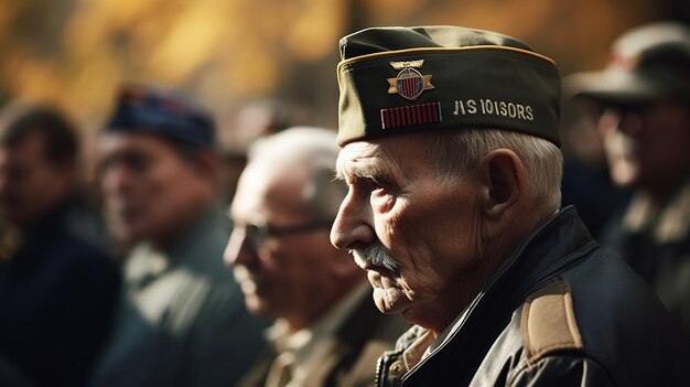 Elderly Veteran Gives Tribute on Veterans Day