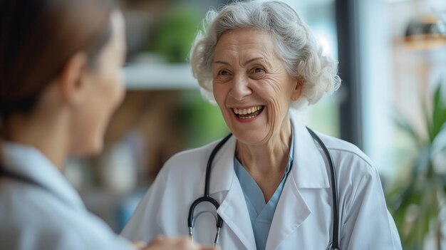 Eldery Doctor and patient in conversation