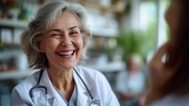 Eldery Doctor and patient in conversation