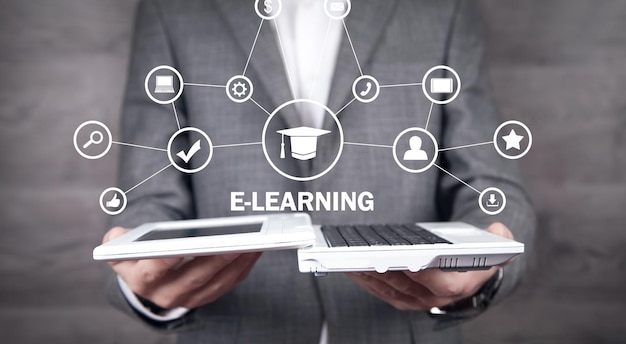 Foto elearning affari legati alla tecnologia internet