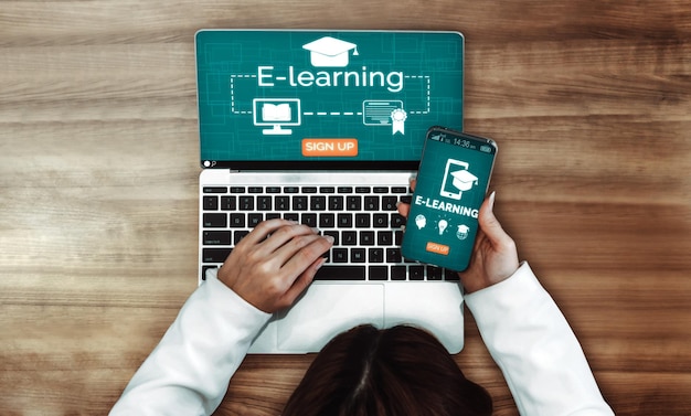 Elearning for student and university concept uds