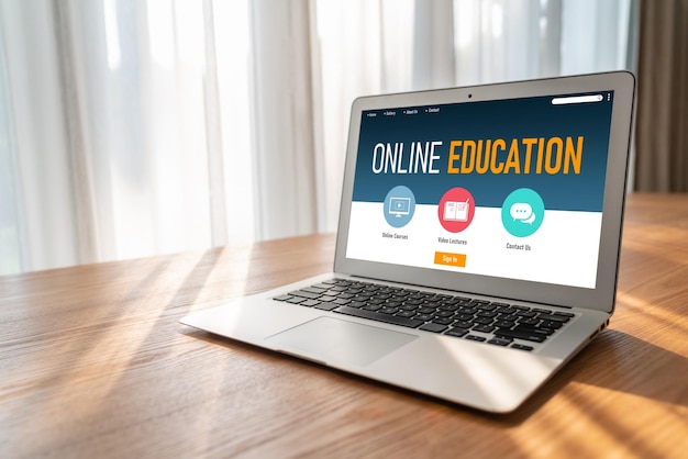 Elearning website with modish sofware for student to study on the internet