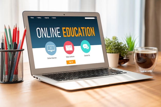 Elearning website with modish sofware for student to study on the internet