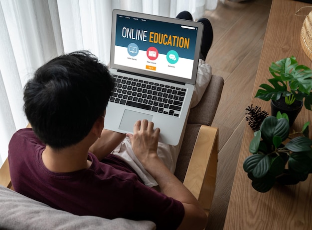 Elearning website with modish sofware for student to study on the internet