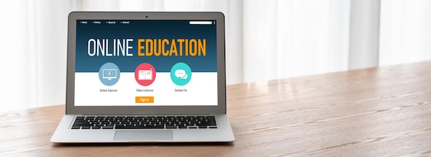 Elearning website with modish sofware for student to study on the internet