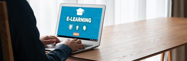 Elearning website with modish sofware for student to study on the internet