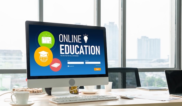 Elearning website with modish sofware for student to study on the internet