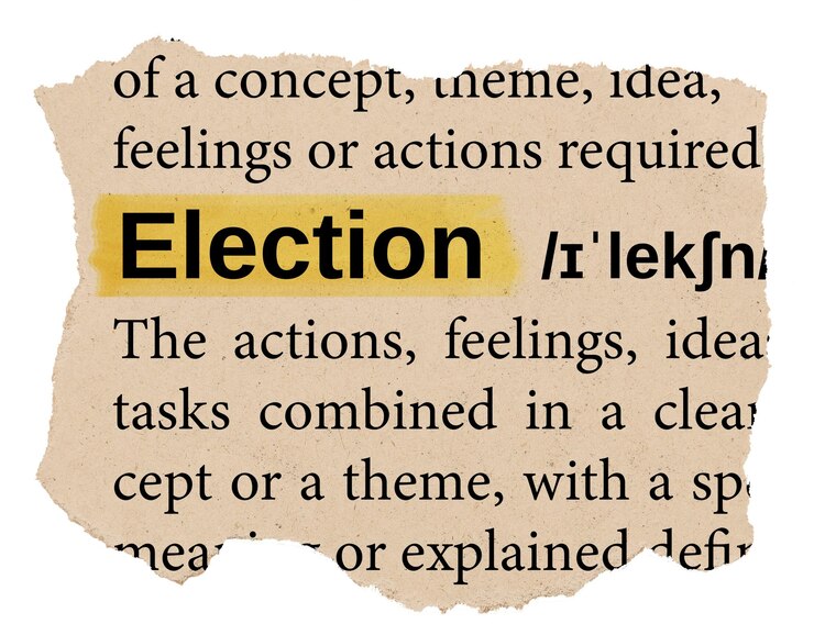 फोटो election png word sticker torn paper dictionary transparent background