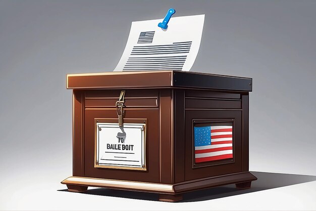 elections day ballot box illustration