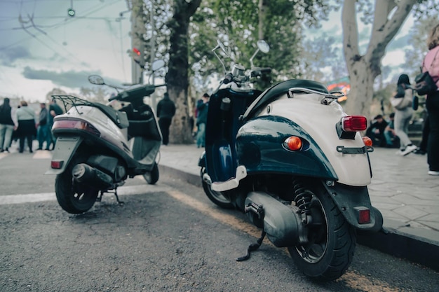 Electric bicycle in the street