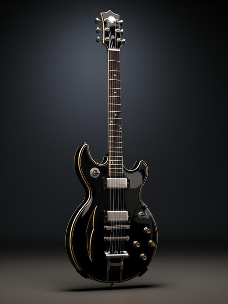 Photo electric black guitar