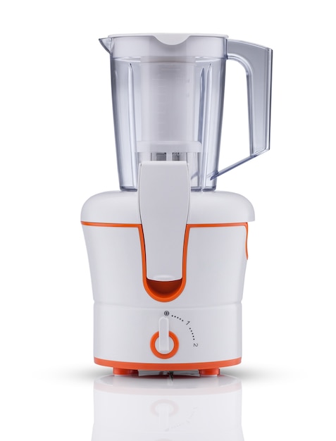 Electric blender with the container on a white background. kitchen appliances