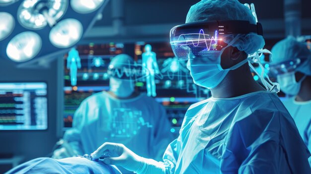 Electric blue machine transports surgeons to virtual reality operating rooms aig