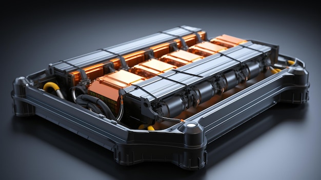 電気自動車の電池と電池セルのパック